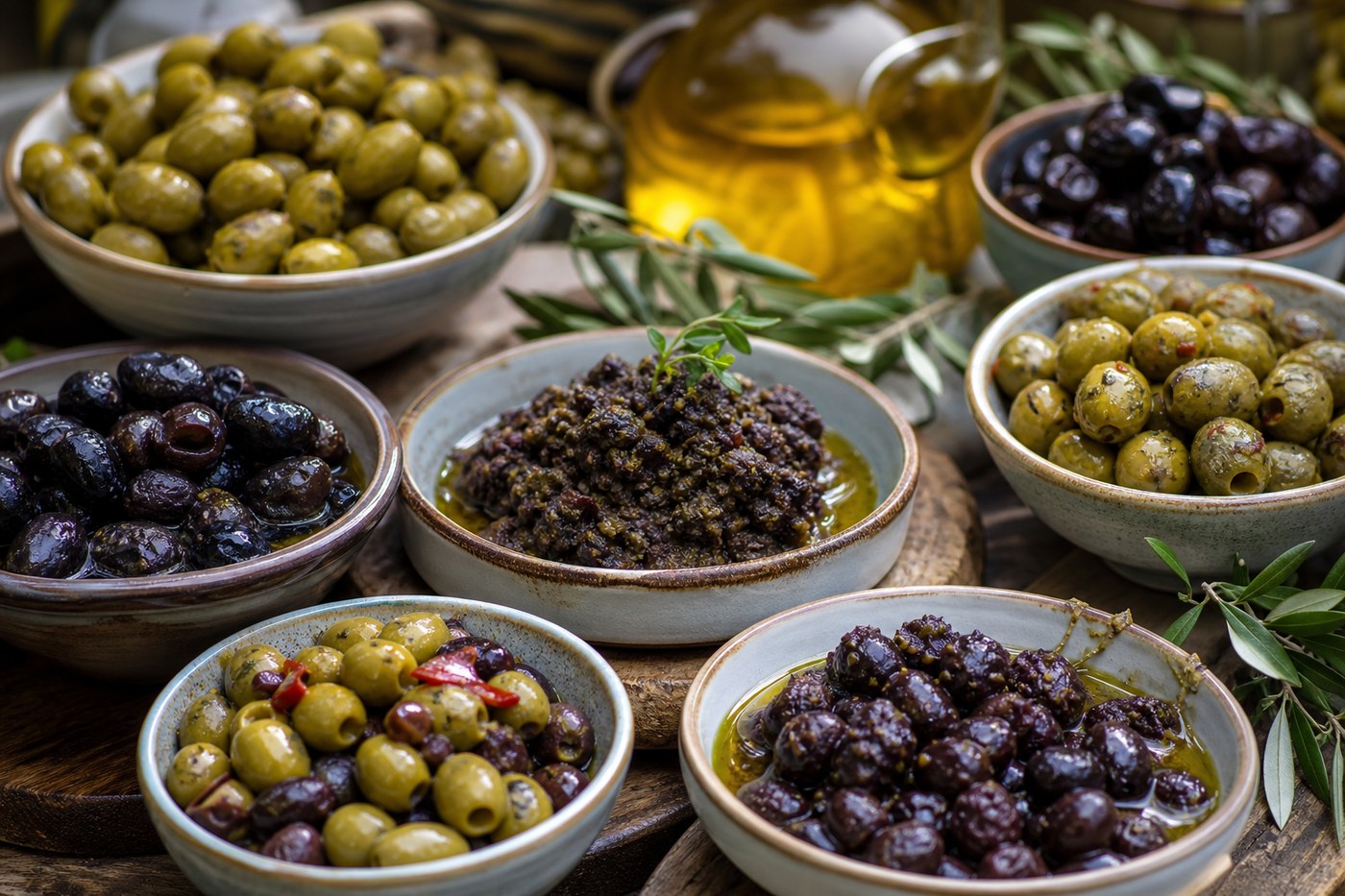 Karışık zeytin çeşitleri